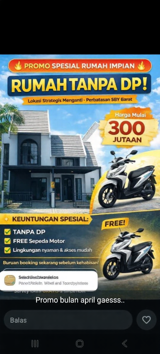 Rumah KPR tanpa DP, Redy progres